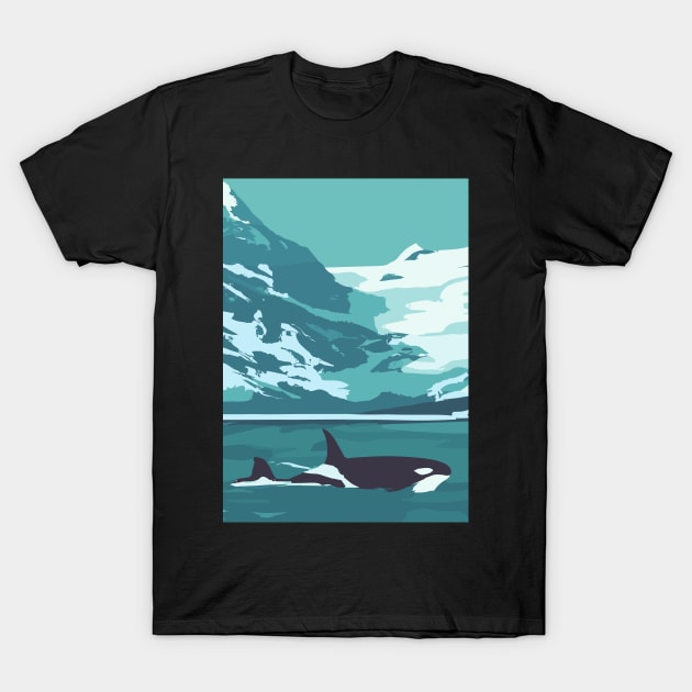 Whale Family T-Shirt by maxcode